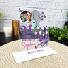 21st Birthday Gift For Her Purple Balloons Heart Photo Personalised Gift Plaque