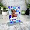 50th Birthday Gift For Him Blue Balloons Photo Personalised Gift Acrylic Plaque