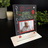80th Birthday Gift Male Info Time Photo Custom Personalised Gift Acrylic Plaque