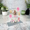 90th Birthday Gift Her Gift Pink Cupcake Balloon Photo Personalised Gift Plaque