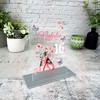 16th Birthday Gift Ballerina Photo Pink Shoes Personalised Gift Acrylic Plaque