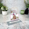 Female Memorial Keepsake Gift Gold Heart Flower Photo Personalised Gift Plaque