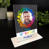 40th Birthday Gift Male Rainbow Star Photo Personalised Gift Acrylic Plaque