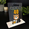 40th Birthday Gift Cool Bear Holding Beer Personalised Gift Acrylic Plaque