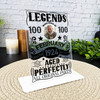 100th Birthday Gift Black Legends Were Born Photo Personalised Gift Plaque