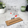 Fathers Day Gift Fist Five Small Hands Red Hearts Personalised Acrylic Plaque