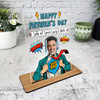 Fathers Day Gift Super Dad Comic Book Style Photo Personalised Acrylic Plaque