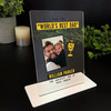 Fathers Day Gift World's Best Dad Trophy Photo Personalised Acrylic Plaque