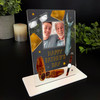 Happy Father's Day Gift Photo Gold Smart Suit Personalised Acrylic Plaque