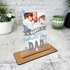 Dad Happy Father's Day Gift Star Photo Blue Personalised Acrylic Plaque