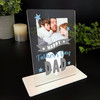 Dad Happy Father's Day Gift Star Photo Blue Personalised Acrylic Plaque