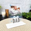 Dad Happy Father's Day Gift Star Photo Blue Personalised Acrylic Plaque