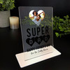 Fathers Day Gift Super Dad Heart Photo Personalised Acrylic Plaque