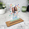 Dad Father's Day Gift Star Photo Personalised Acrylic Plaque