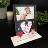 70 Years 70th Wedding Anniversary Gift Heart Photo Personalised Acrylic Plaque