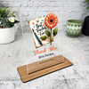 Thank You Teacher Gift Flower Best Teacher Envelope Personalised Acrylic Plaque