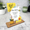 Thank You Teacher Gift Yellow School Elements Personalised Acrylic Plaque