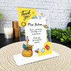 Thank You Teacher Gift Yellow School Elements Personalised Acrylic Plaque