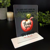 Thank You Teacher Gift Cute Worm In Apple Personalised Acrylic Plaque