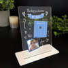 The Day You Became My Daddy Blue Photo Gift For Dad Personalised Acrylic Plaque