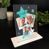 Gift For Grandad Love You Turquoise Star Photo Personalised Acrylic Plaque