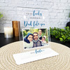 Lucky To Have A Dad Like You Gift Blue Photo Personalised Acrylic Plaque