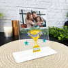 Worlds Best Dad Gift Trophy Photo Personalised Acrylic Plaque