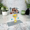 Worlds Best Dad Gift Trophy Photo Personalised Acrylic Plaque