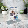 Surfer Gift For Dad Blue Photo Personalised Acrylic Plaque