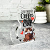 Custom Ornament Cut Coffee Cup Gift For Cat Lover Plaque Keepsake Gift