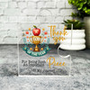 Teacher Present Of The Year Trophy Thank You Puzzle Plaque Keepsake Gift