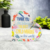 Thank You Childminder Crayon Bright Star Heart Plaque Keepsake Gift