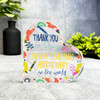 Thank You Teaching Assistant Crayon Bright Star Heart Plaque Keepsake Gift