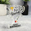 Best Stepdad Football Elements Birthday Present Trophy Plaque Keepsake Gift