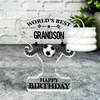 Football World's Best Grandson Birthday Present Trophy Plaque Keepsake Gift