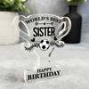 Football World's Best Sister Happy Birthday Present Trophy Plaque Keepsake Gift