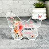 Gift For Mum Pink Floral Butterfly Keepsake Plaque Ornament Present