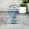 Great Grandson Blue Cross Remembrance Memorial Gift Gravestone Keepsake Plaque Great Grandson Blue Cross Remembrance Memorial Gift Gravestone Keepsake Plaque