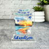 Grandson Beach Remembrance Memorial Gift Sympathy Gravestone Keepsake Plaque