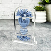 Nan Blue Heart Life Was A Blessing Memorial Gift Gravestone Keepsake Plaque