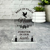 Niece Black Rose Dove Silhouette Memorial Gift Gravestone Keepsake Plaque