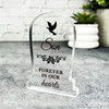 Son Black Rose Dove Silhouette Memorial Gift Gravestone Keepsake Plaque