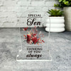 Special Son-In-Law Red Candle Memorial Gift Gravestone Keepsake Plaque