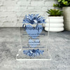 Grandpa Blue Heart Life Was A Blessing Memorial Gift Gravestone Keepsake Plaque