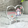 Best Nanny Floral Cute Elephants Gift Heart Ornament Keepsake Plaque Ornament