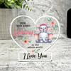 Best Nanny Floral Cute Elephants Gift Heart Ornament Keepsake Plaque Ornament