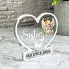 Sister Little Angel White Butterflies Memorial Gift Heart Keepsake Plaque
