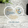 Cousin Sleeping Teddy Bear On Moon Memorial Gift Heart Ornament Keepsake Plaque