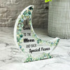 Love You To The Moon And Back Gift For Fiancé Moon Ornament Keepsake Plaque