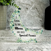 Love You To The Moon And Back Gift For Fiancé Moon Ornament Keepsake Plaque
